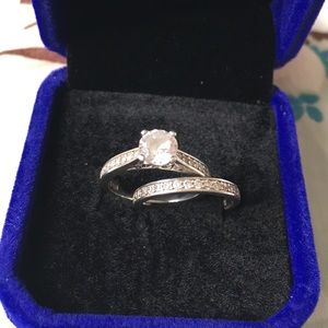 💕Wedding Band Engagement Ring Bridal Sets 925💕